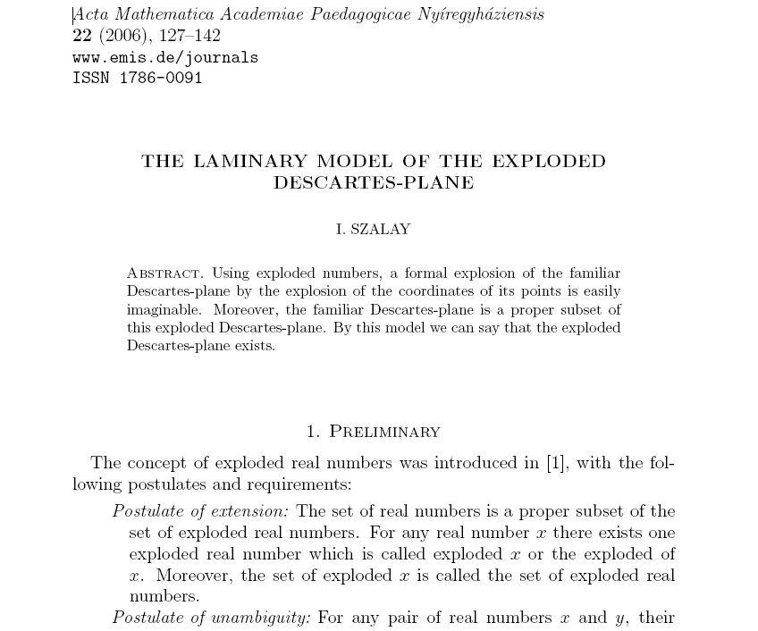 Acta mathematica Academiae Paedagogicae Ny�regyh�ziensis 2007-01-15