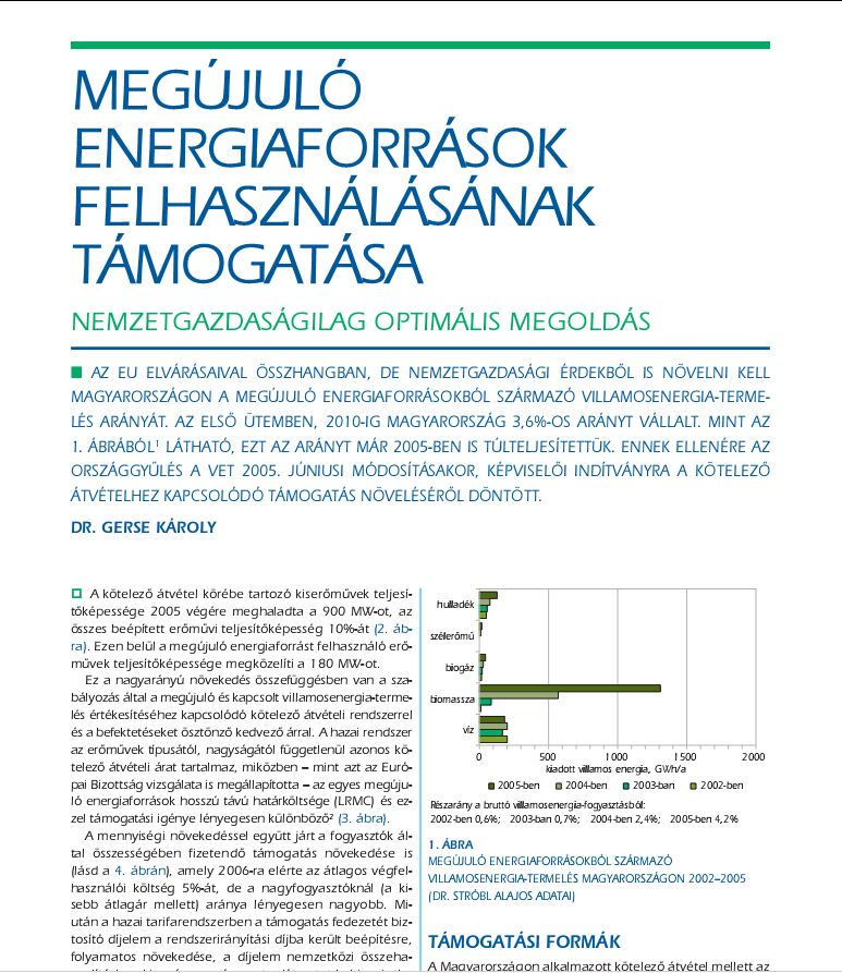 Magyar Villamos M�vek K�zlem�nyei 2006.1-2.