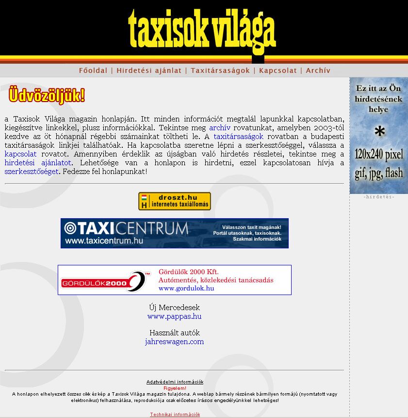 Taxisok Vil�ga 2007.01.31.