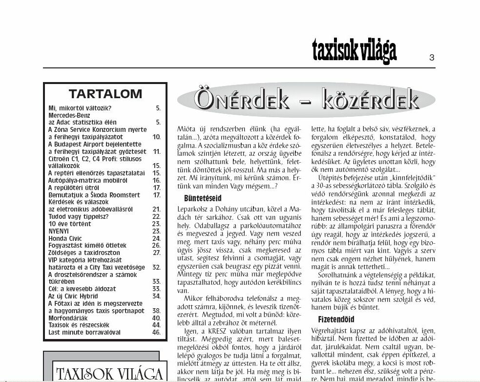 Taxisok Vil�ga 2007.01.31.