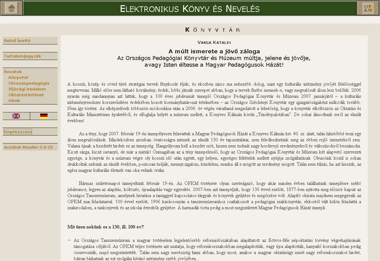 K�nyv �s Nevel�s 2007.06.20.
