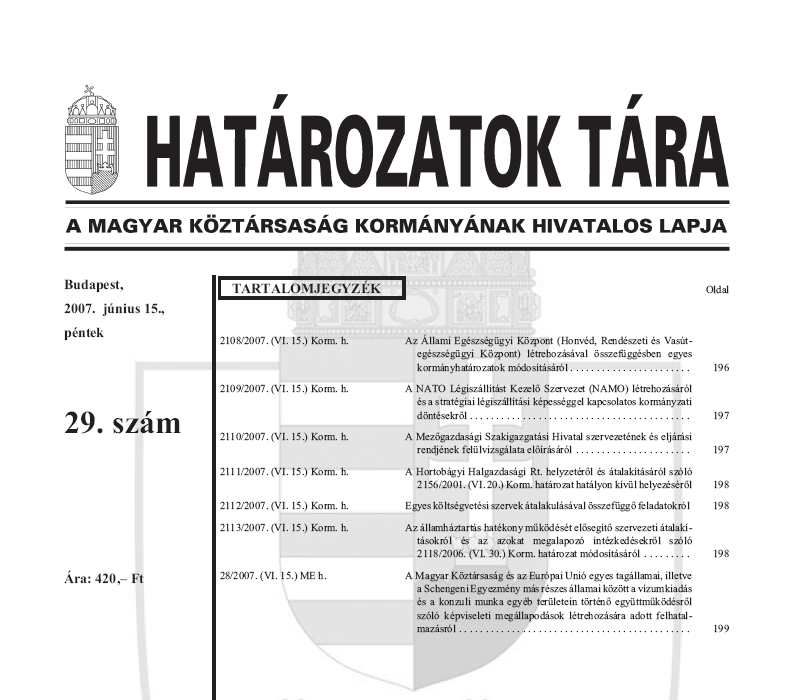Hat�rozatok t�ra 2007.06.22.