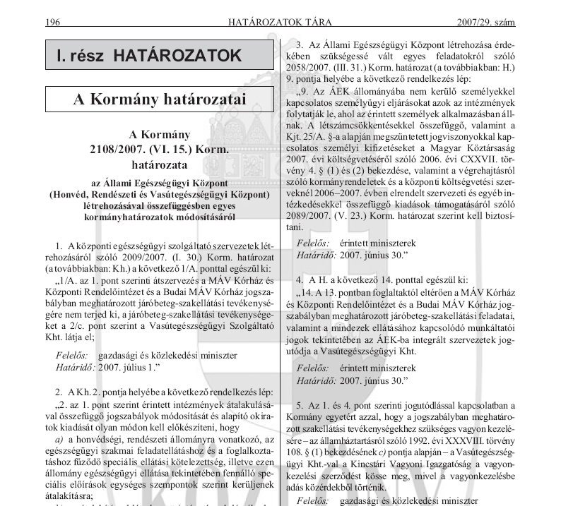 Hat�rozatok t�ra 2007.06.22.