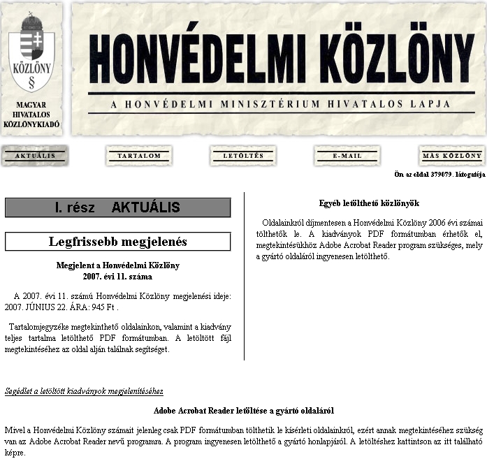 Honv�delmi K�zl�ny 2007.06.26.