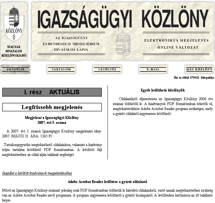 Igazs�g�gyi K�zl�ny 2007.06.26.