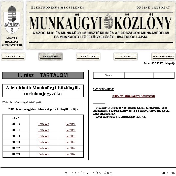 Munka�gyi K�zl�ny 2007.07.02.