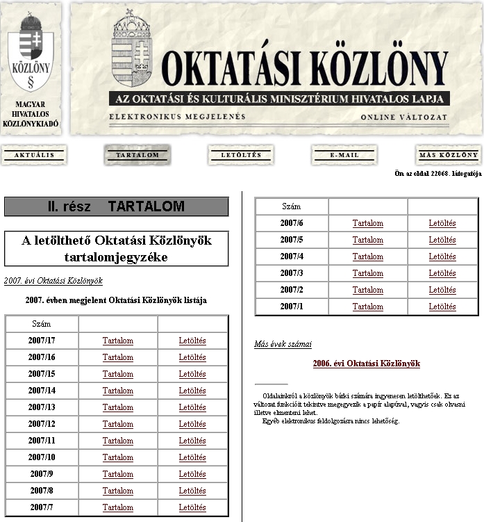 Oktat�si K�zl�ny 2007.07.02.