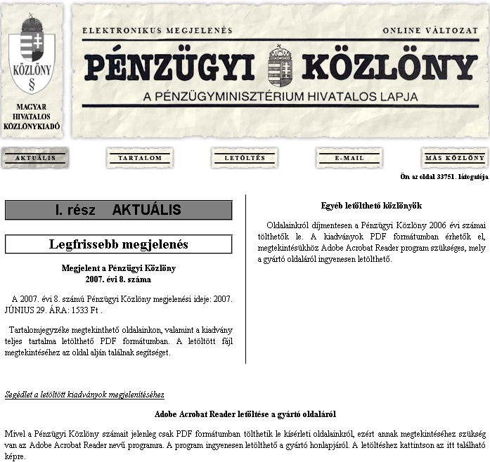 P�nz�gyi K�zl�ny 2007.07.03.