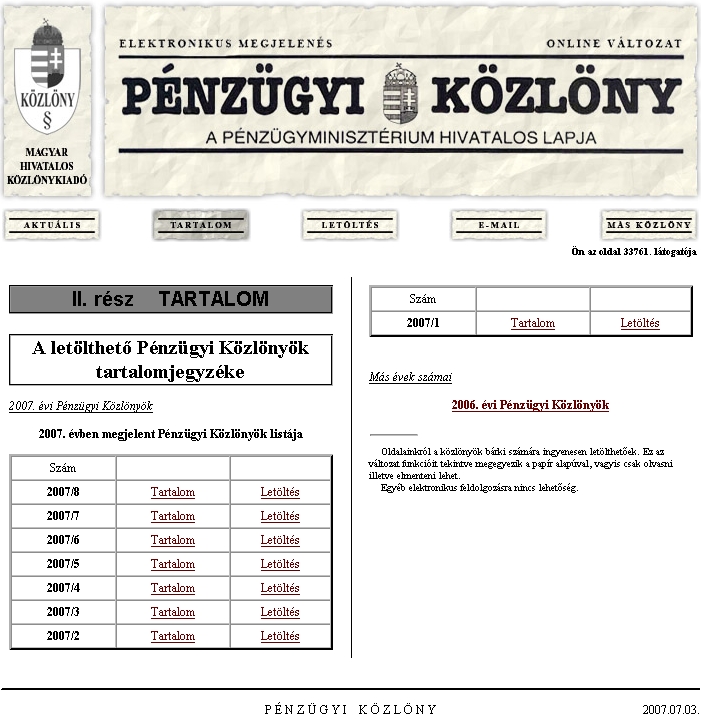 P�nz�gyi K�zl�ny 2007.07.03.