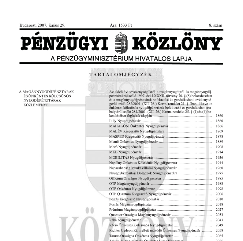 P�nz�gyi K�zl�ny 2007.07.03.