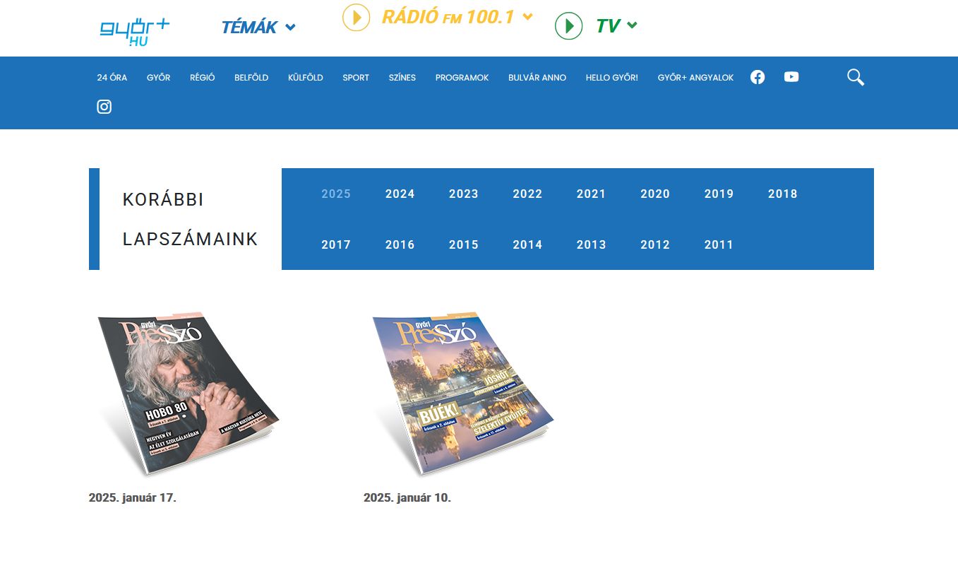 Gy�ri pressz� 2025.01.30.