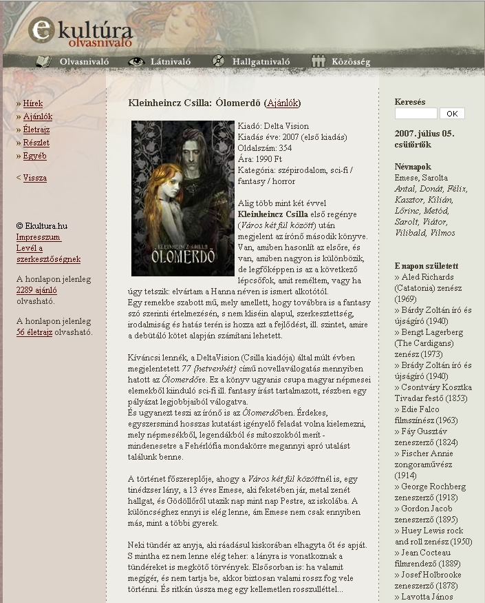 E kult�ra 2007.07.05.