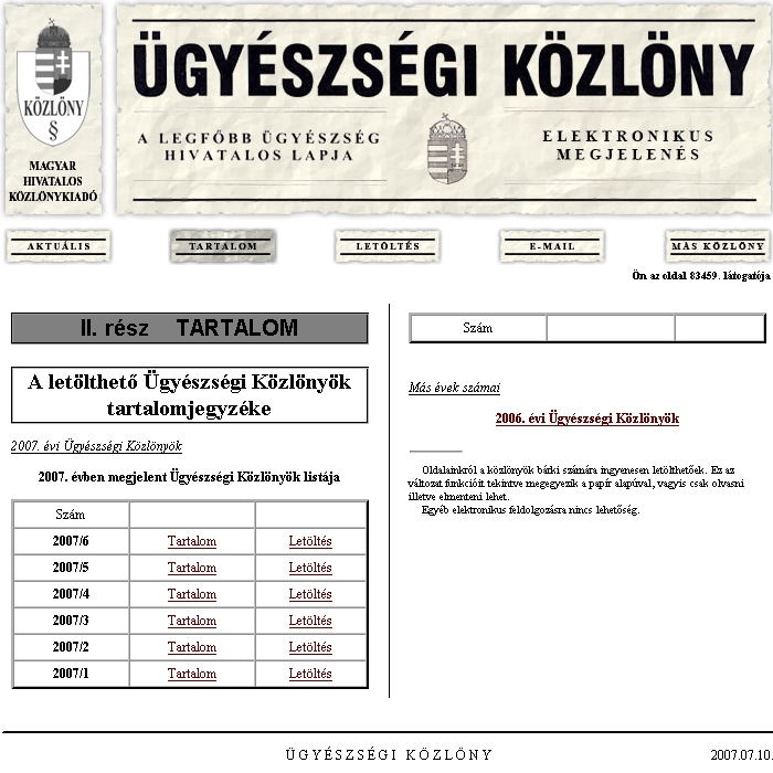 �gy�szs�gi K�zl�ny 2007.07.10.