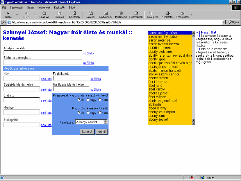 Magyar �r�k �lete �s munk�i