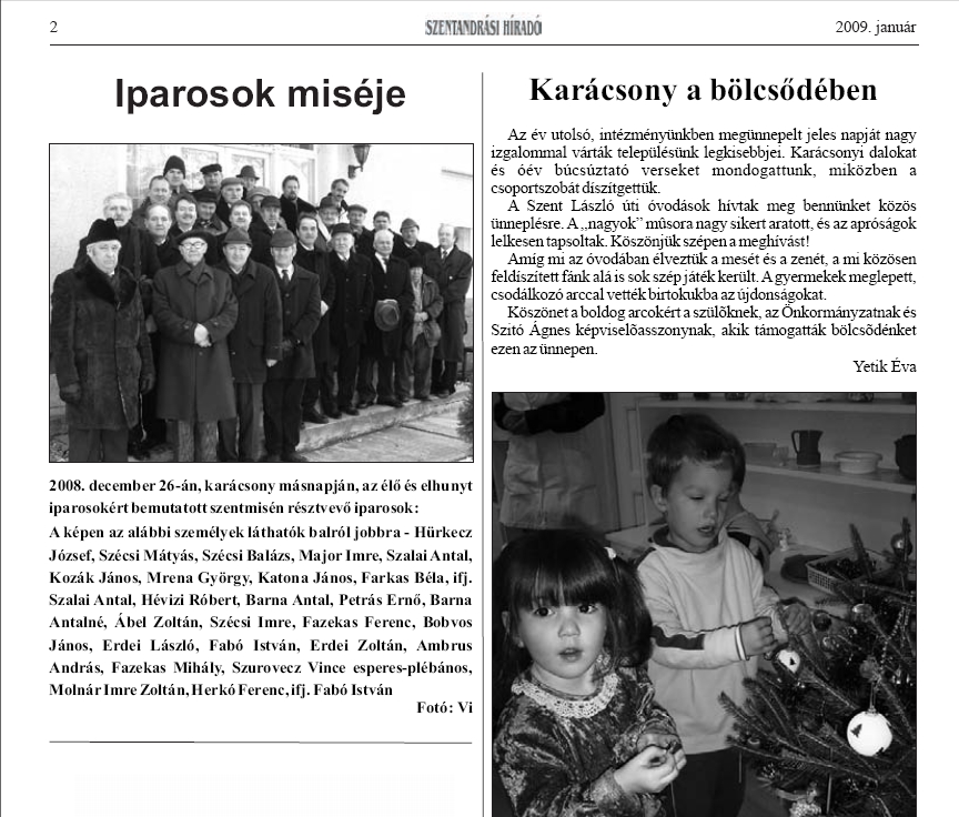 Szentandr�si H�rad� 2009.12.15.