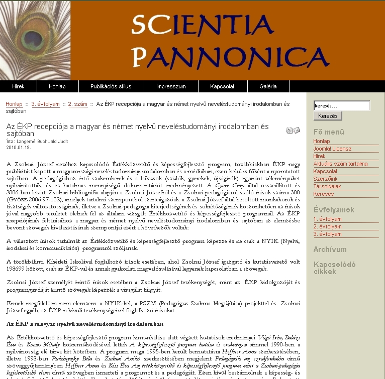 Scientia Pannonica 2010.02.03.