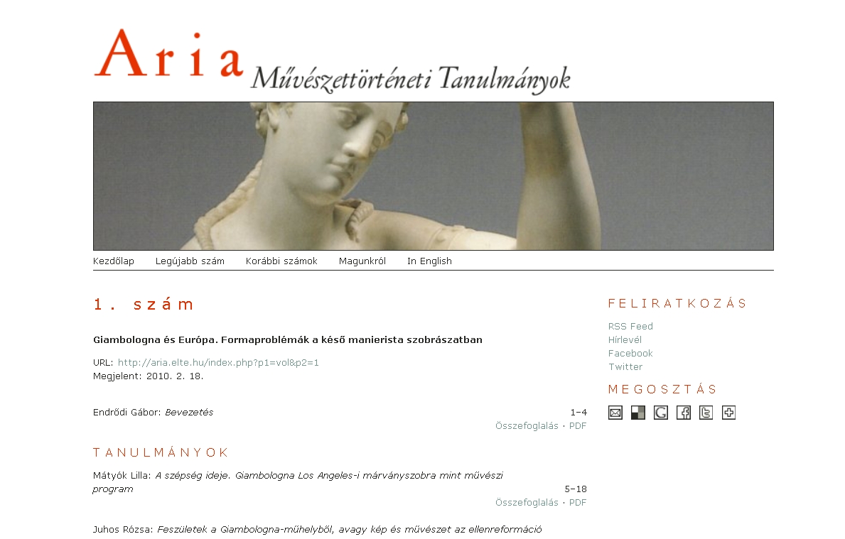 Aria - M�v�szett�rt�neti Tanulm�nyok 2010.02.22.