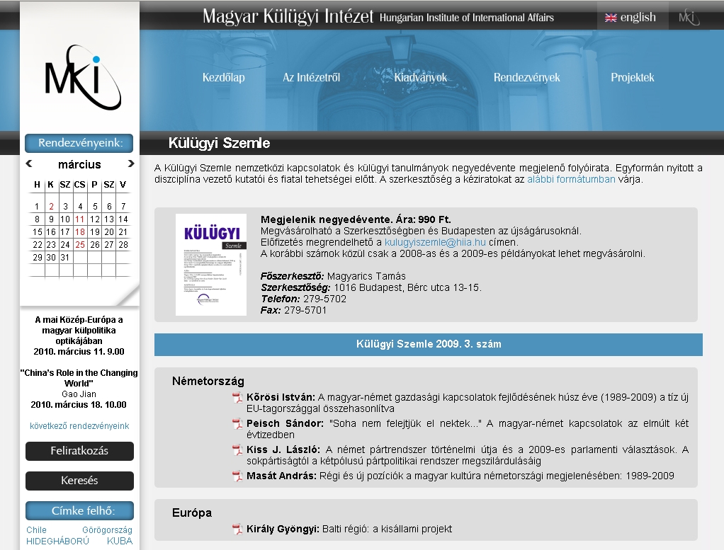 K�l�gyi Szemle 2010.03.09.