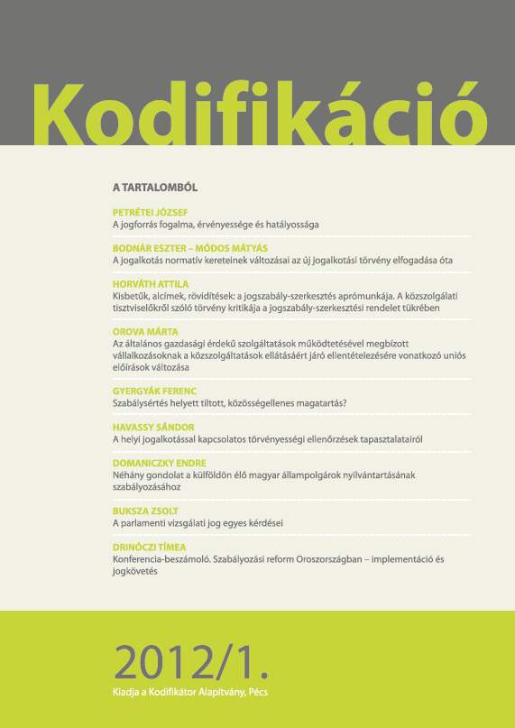 Kodifik�ci� 2012.11.05.