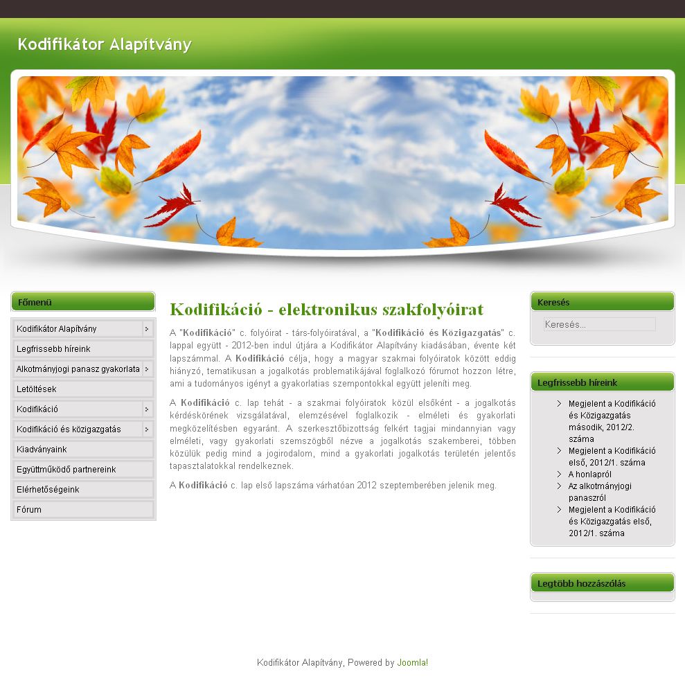 Kodifik�ci� 2012.11.05.