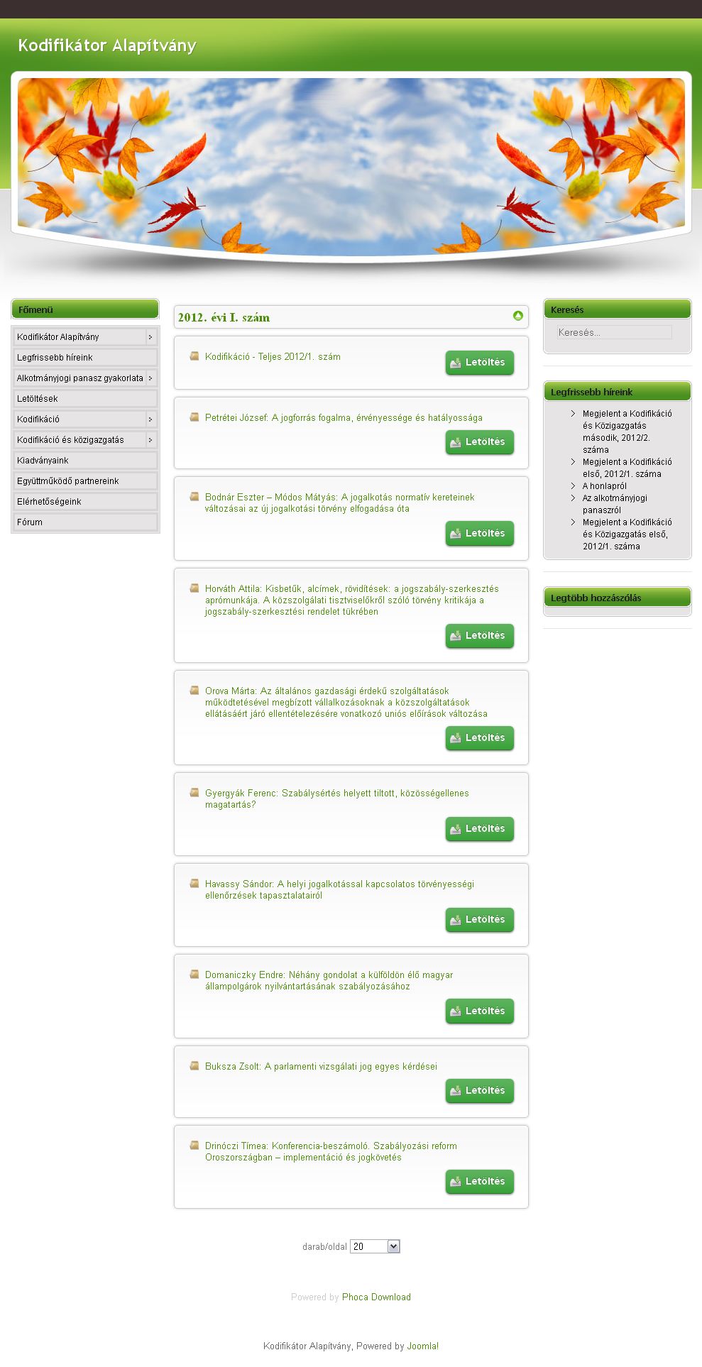 Kodifik�ci� 2012.11.05.