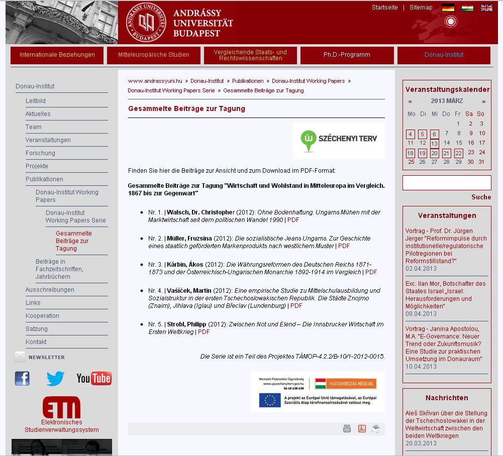 Donau-Institut Working Papers 2013.03.25.