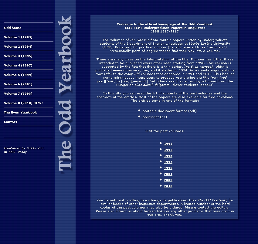 The odd yearbook 2013.10.18.