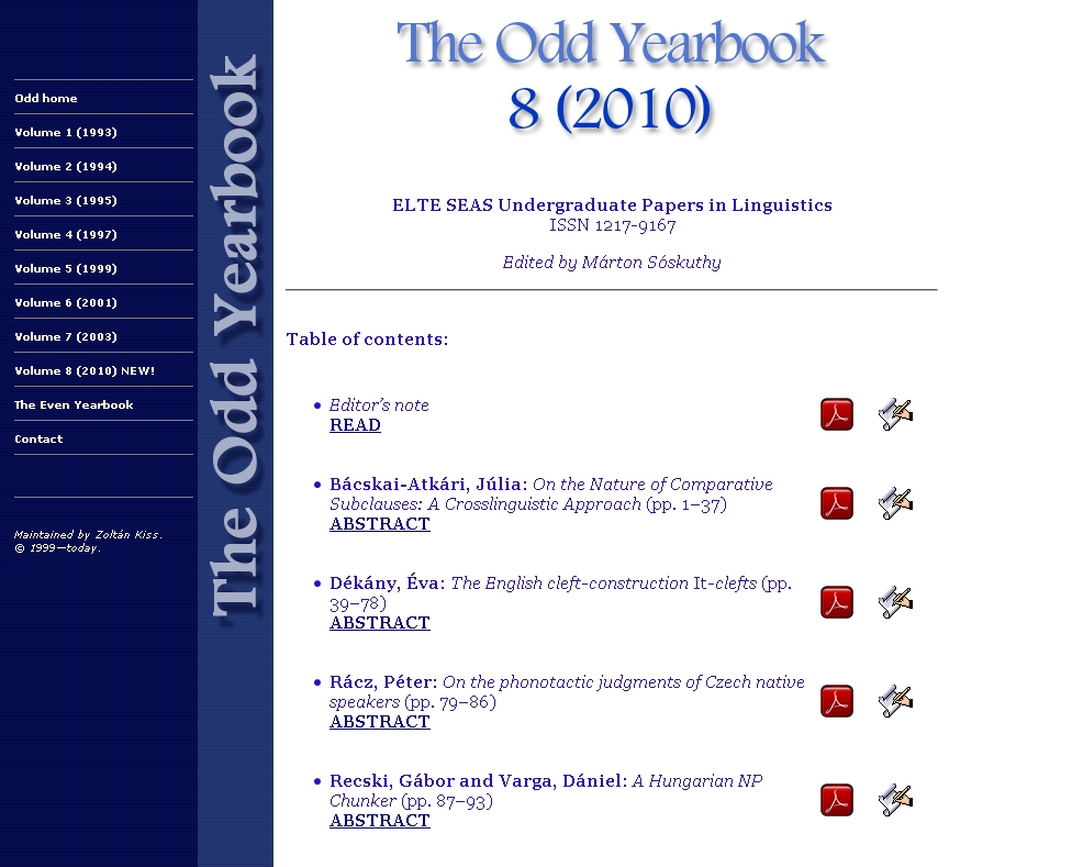 The odd yearbook 2013.10.18.