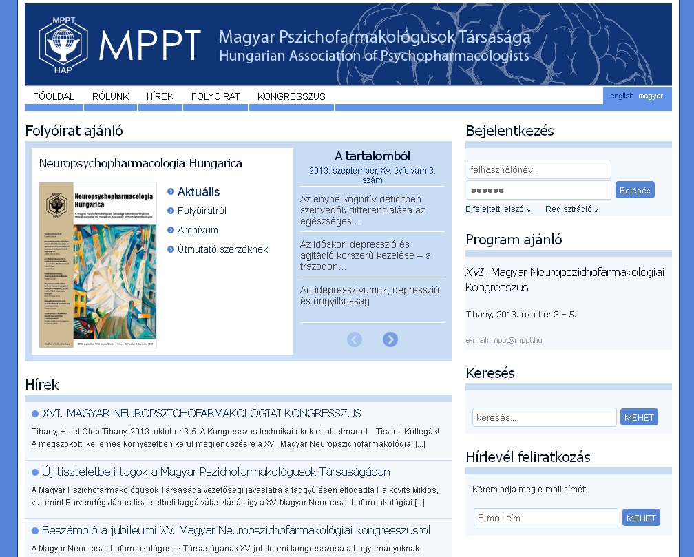 Neuropsychopharmacologia Hungarica 2013.10.22.