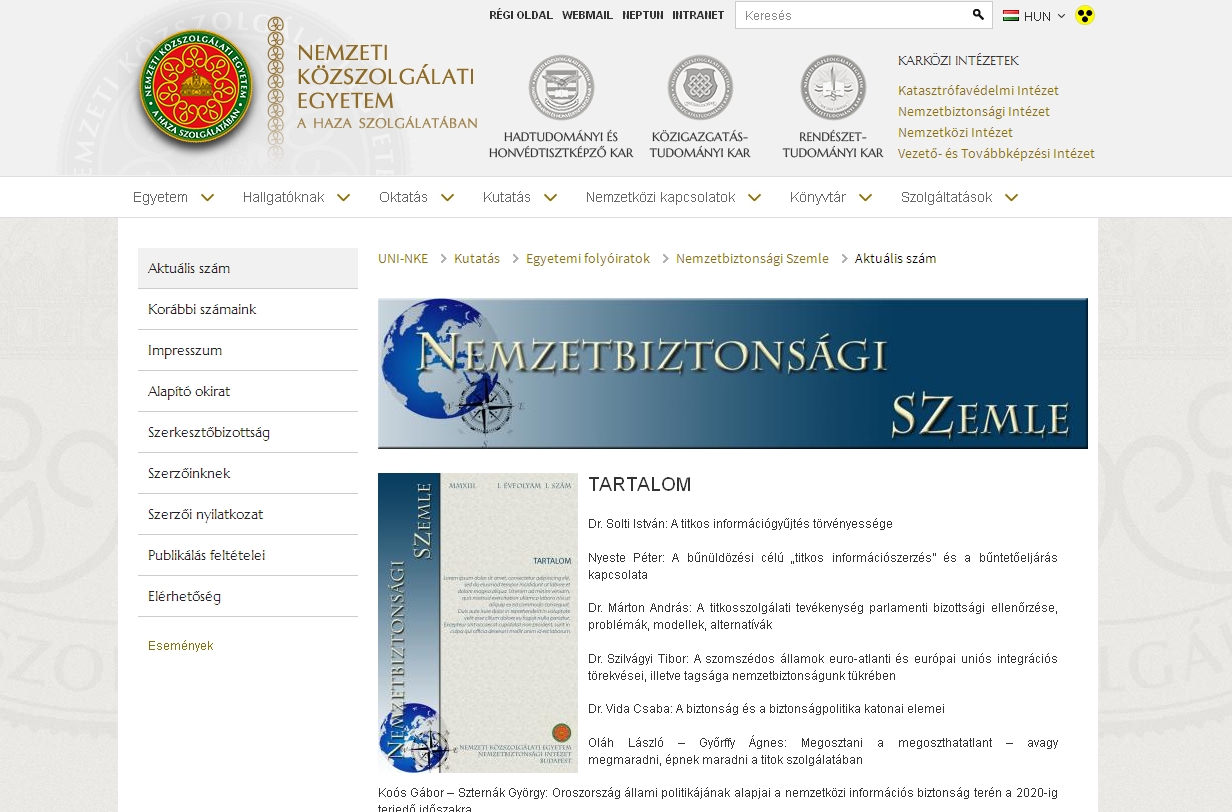 Nemzetbiztons�gi szemle 2014.01.14.