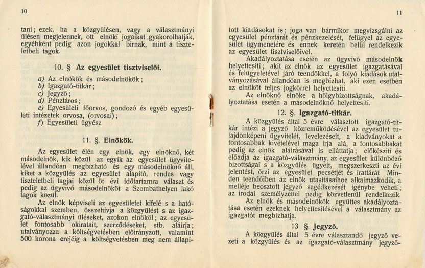 Az alapszab�ly paragrafusai
