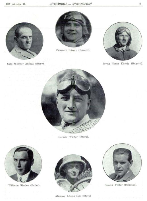 Az 1920-as �vek nevezetes aut�versenyz�i
