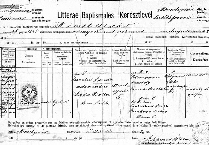 keresztlev�l