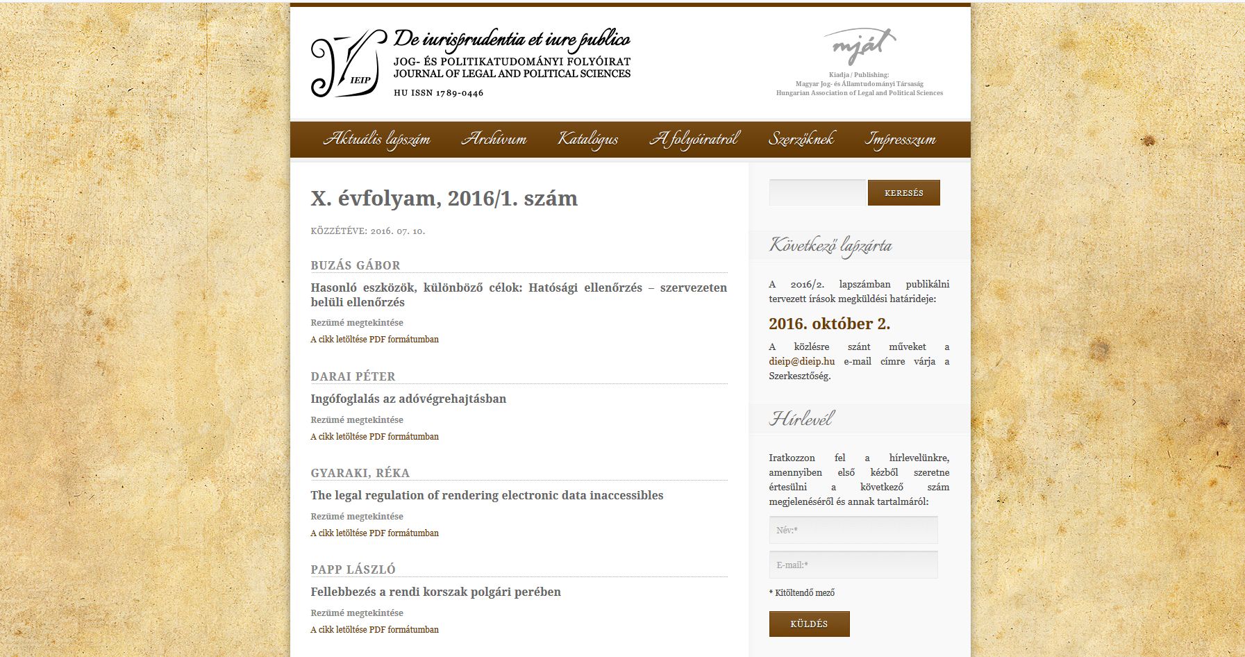 De iurisprudentia et iure publico 2019.03.11.