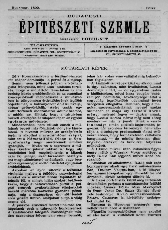 Budapesti �p�t�szeti szemle 2019.04.10.
