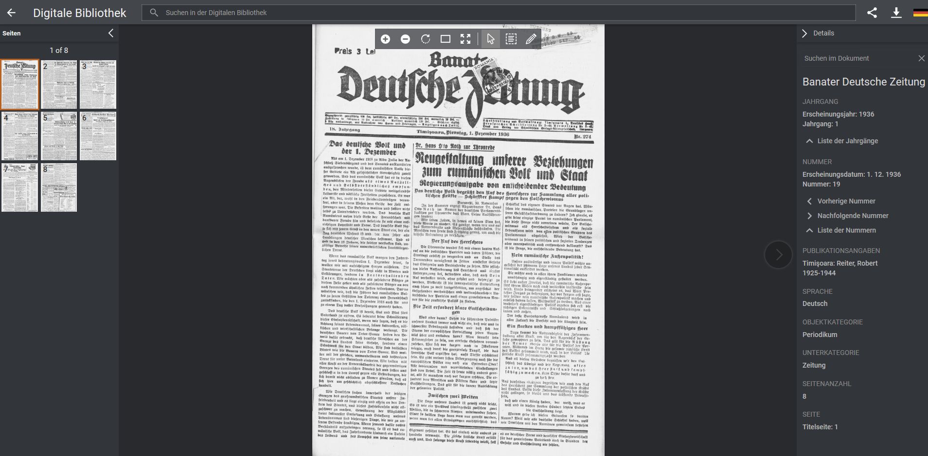 Banater deutsche Zeitung 2019.04.15.