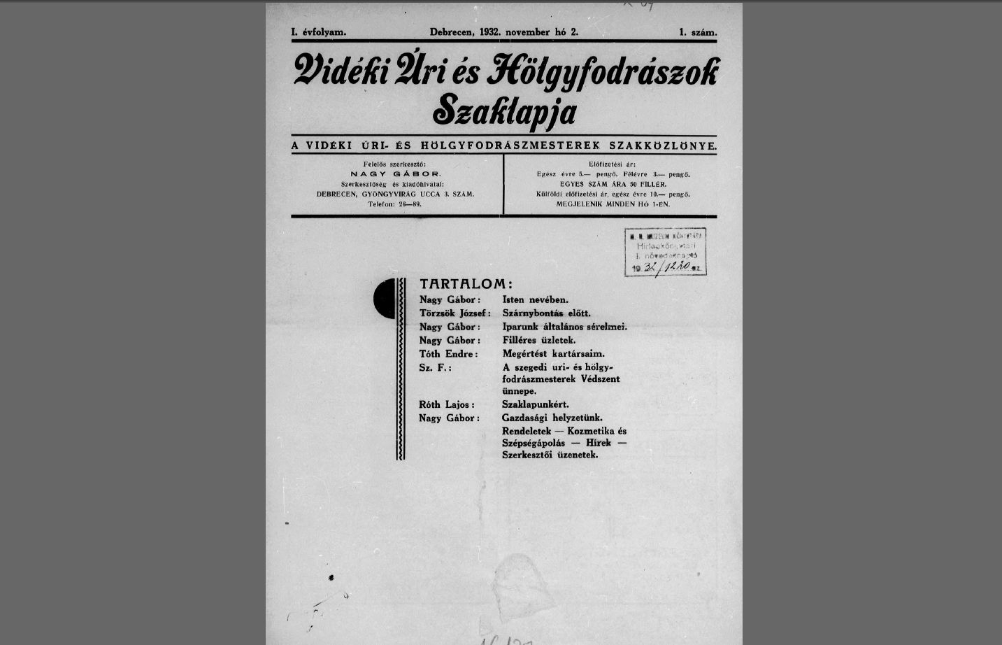 Vid�ki �ri- �s h�lgyfodr�szok szaklapja 2019.05.23.