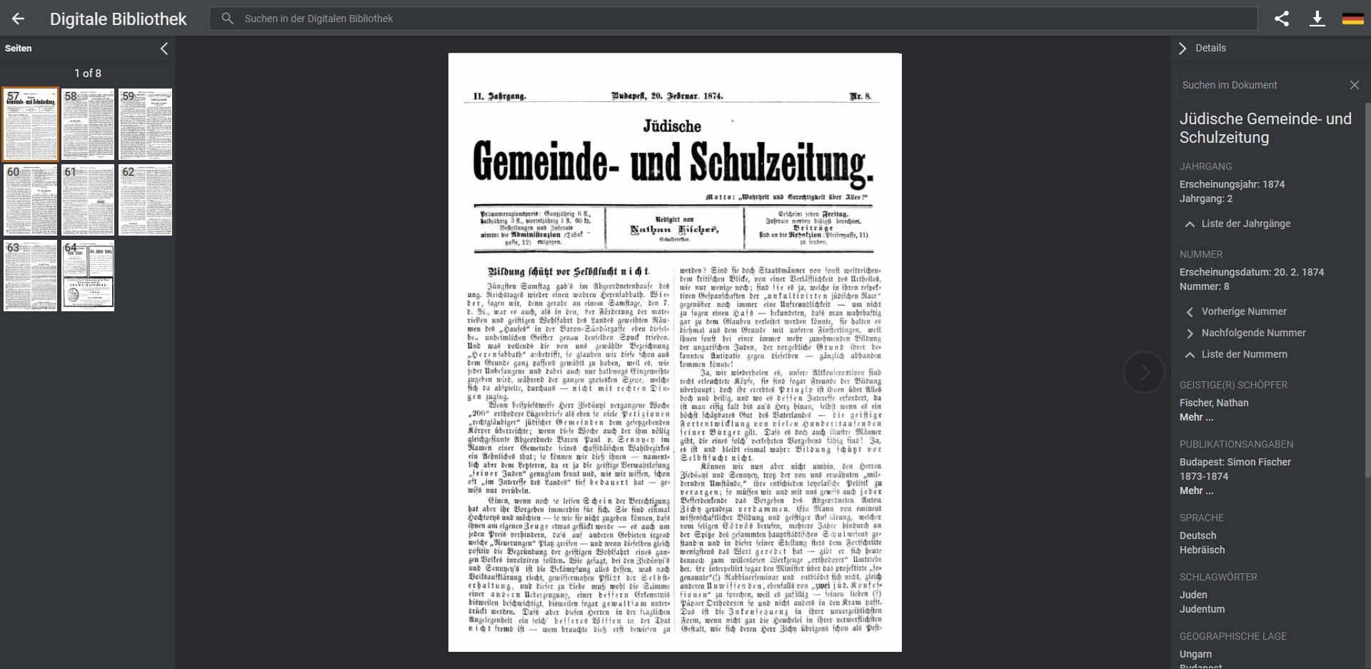 J�dische Gemeinde und Schulzeitung 2019.05.31.