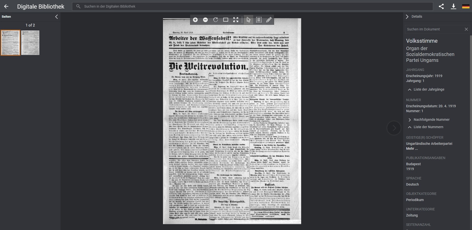 Volksstimme 2019.05.31.