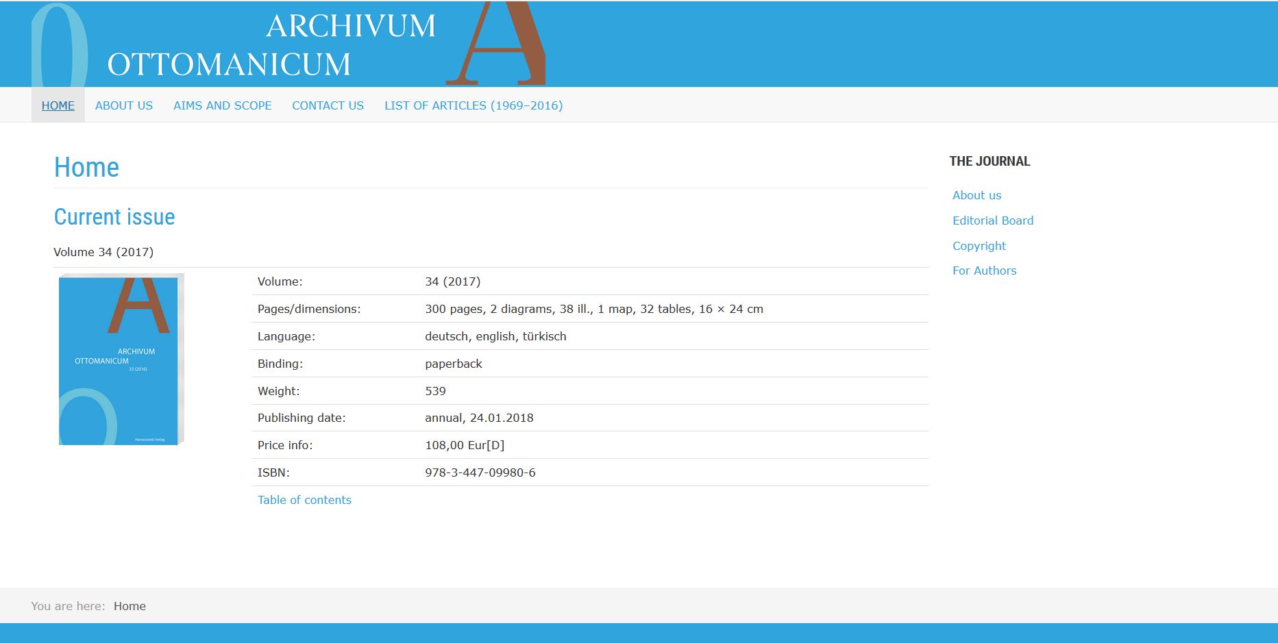 Archivum Ottomanicum 2019.06.03.