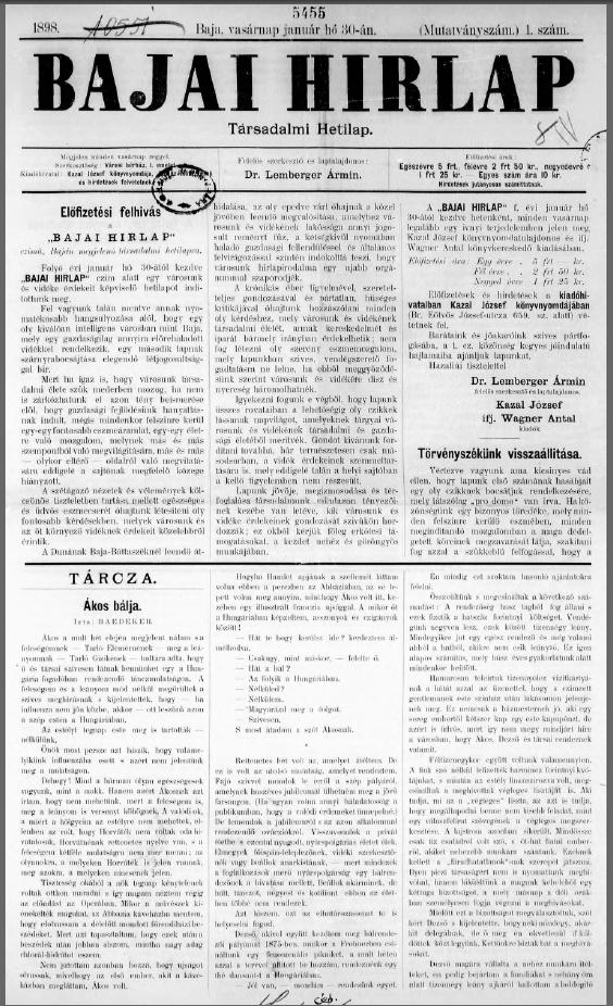 Bajai hirlap 2022.07.26.