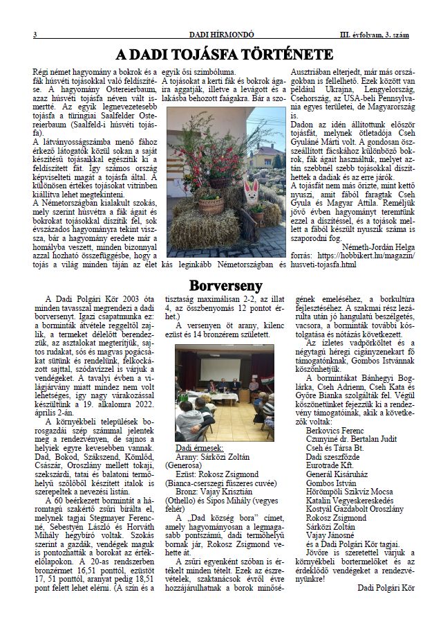 Dadi h�rmond� magazin 2022.11.30.