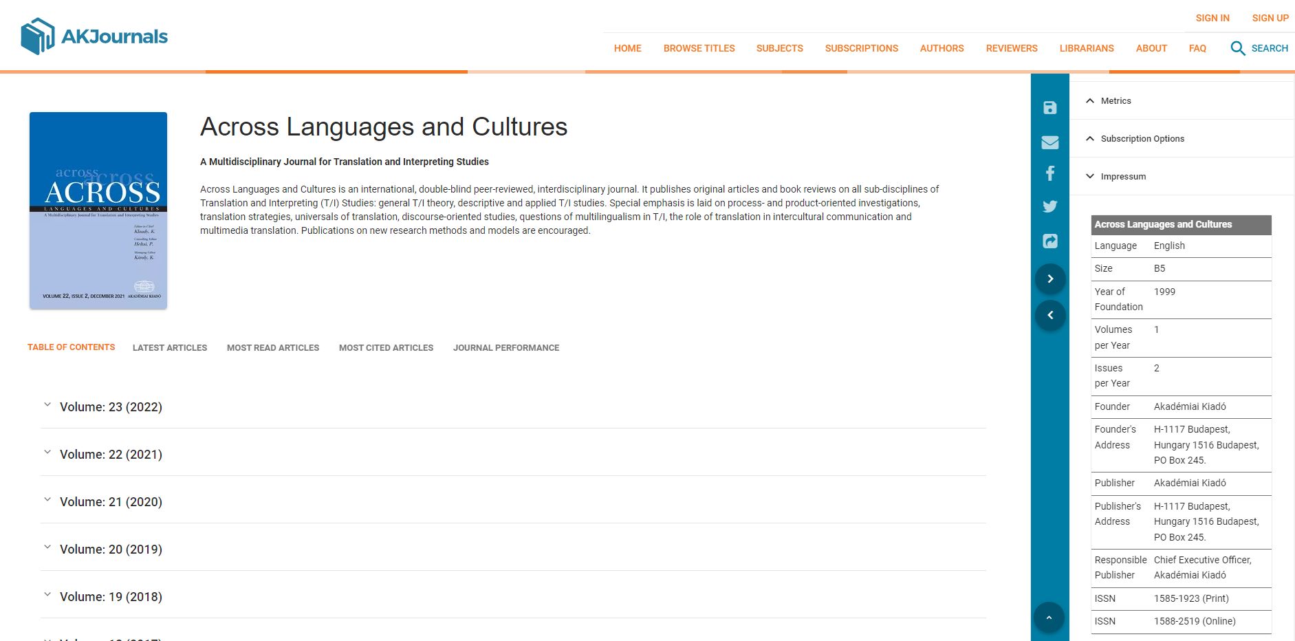 Across Languages and Cultures 2023.01.09.