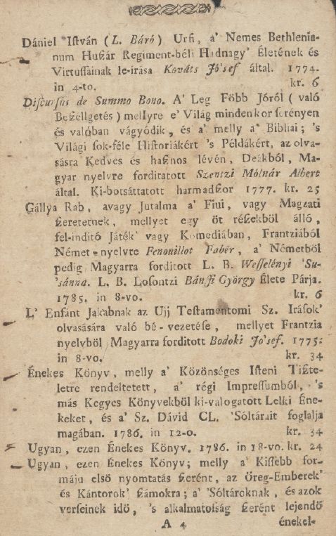 Catalogus librorum Latinorum, Hebraeroum, Graecorum et Hungaricorum; in Officina Libraria, Collegii Reformatorum Claudiopolitani excuforum, ... 2025.08.11.