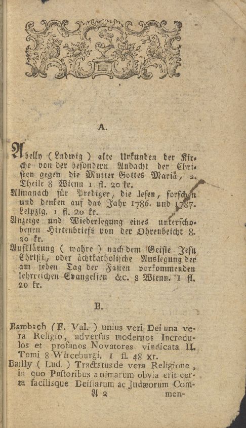 Catalogus novorum librorum theologicorum qui reperiuntur apud Aloysium Doll et Schwaiger bibliopolas Posonienses 2025.08.11.