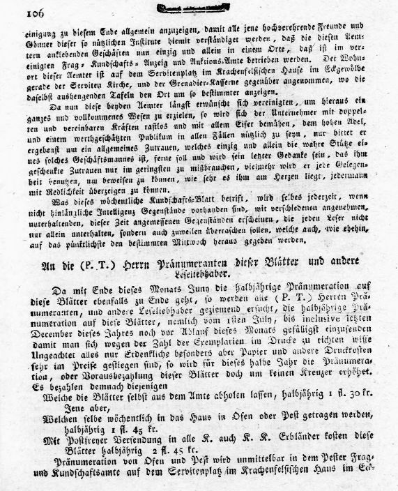 Vereinigtes Pester Kundschafts- und Auktions-Blatt 2026.02.12.