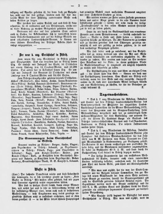 Bistritzer Wochenschrift 2026.03.09.