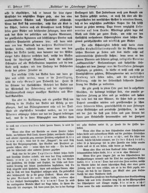 Volksblatt der Oedenburger Zeitung  2026.04.01.